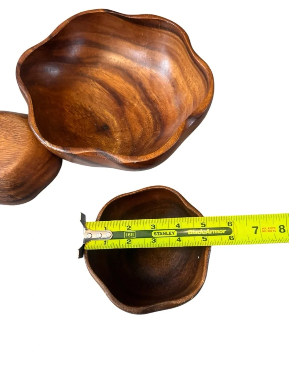 Vintage 5 Piece Monkey Pod Wood Salad Set Made In Philippines Retro Mid Century